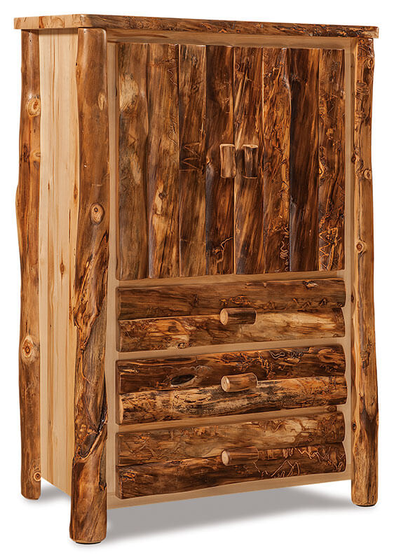 Fireside Log Furniture 3 Drawer Armoire Aspen