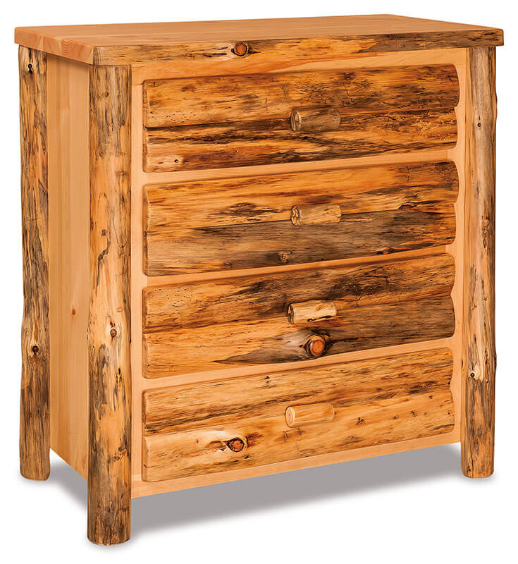 Fireside Log Furniture 4 Drawer Chest Rustic Pine