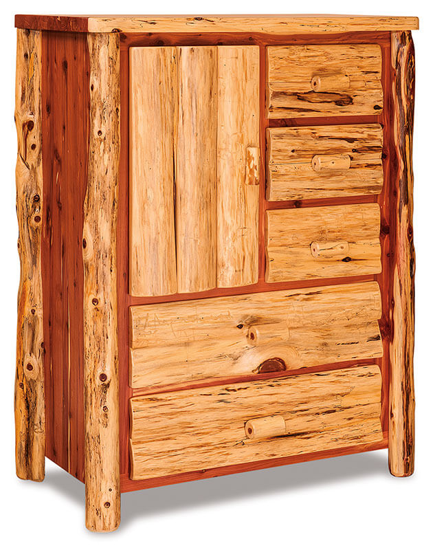 Fireside Log Furniture Side Door Armoire Red Cedar
