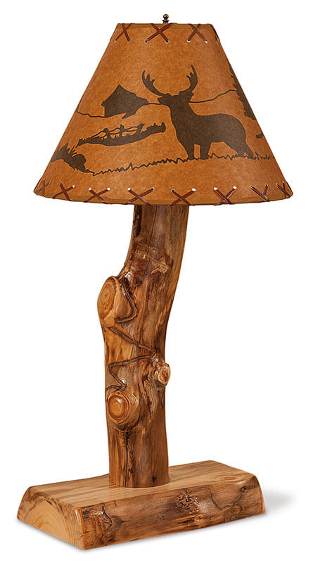Fireside Log Furniture Table Lamp Aspen