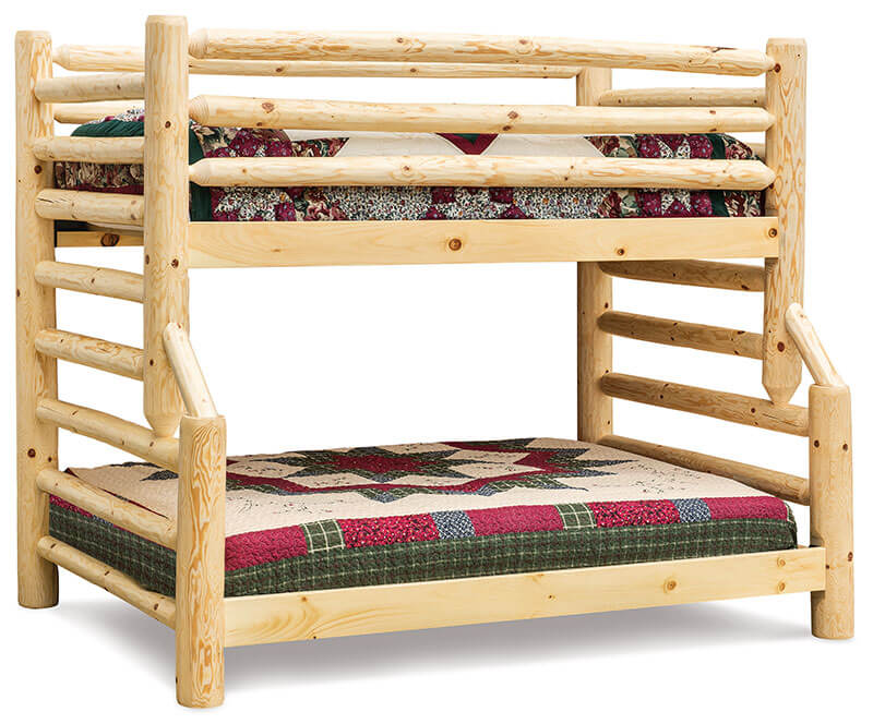 Fireside Log Furniture Full-Twin Bunk Bed