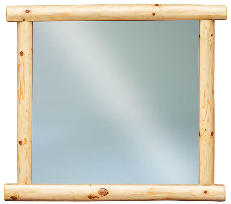 Fireside Log Furniture Mirror Frame with Mirror