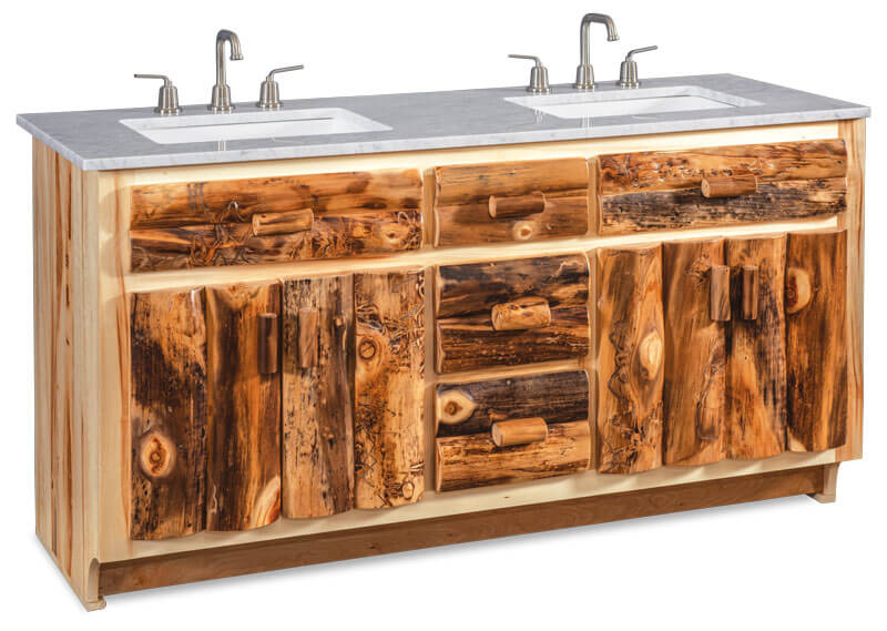 Fireside Log Furniture 60 Inch Bathroom Vanity