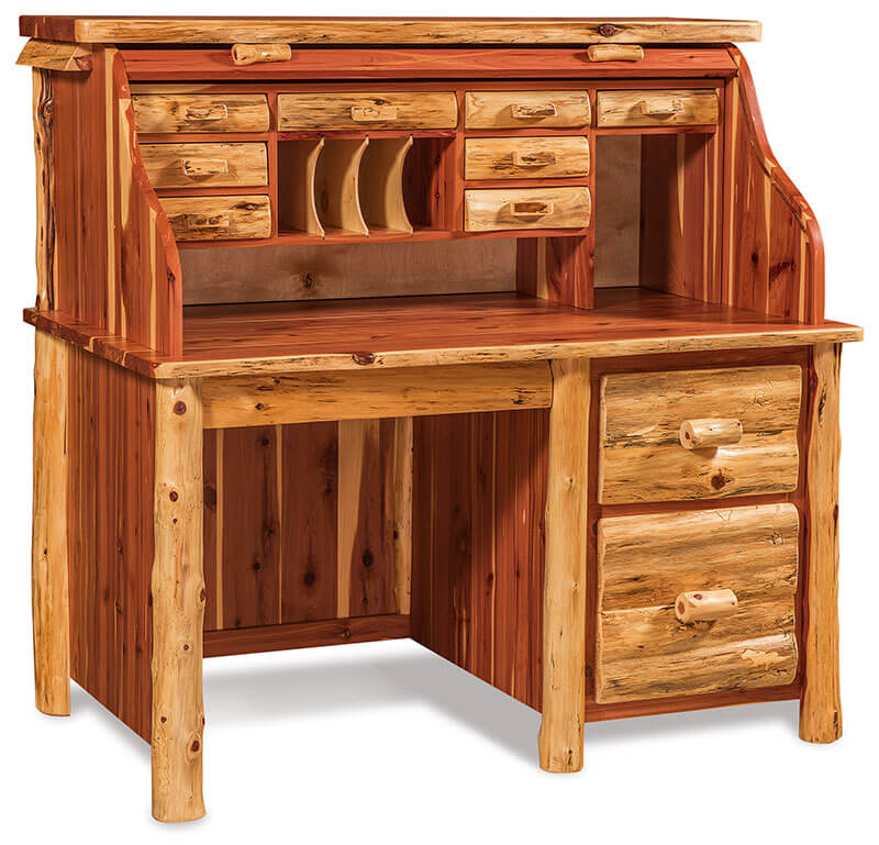 Fireside Log Furniture Rolltop Desk