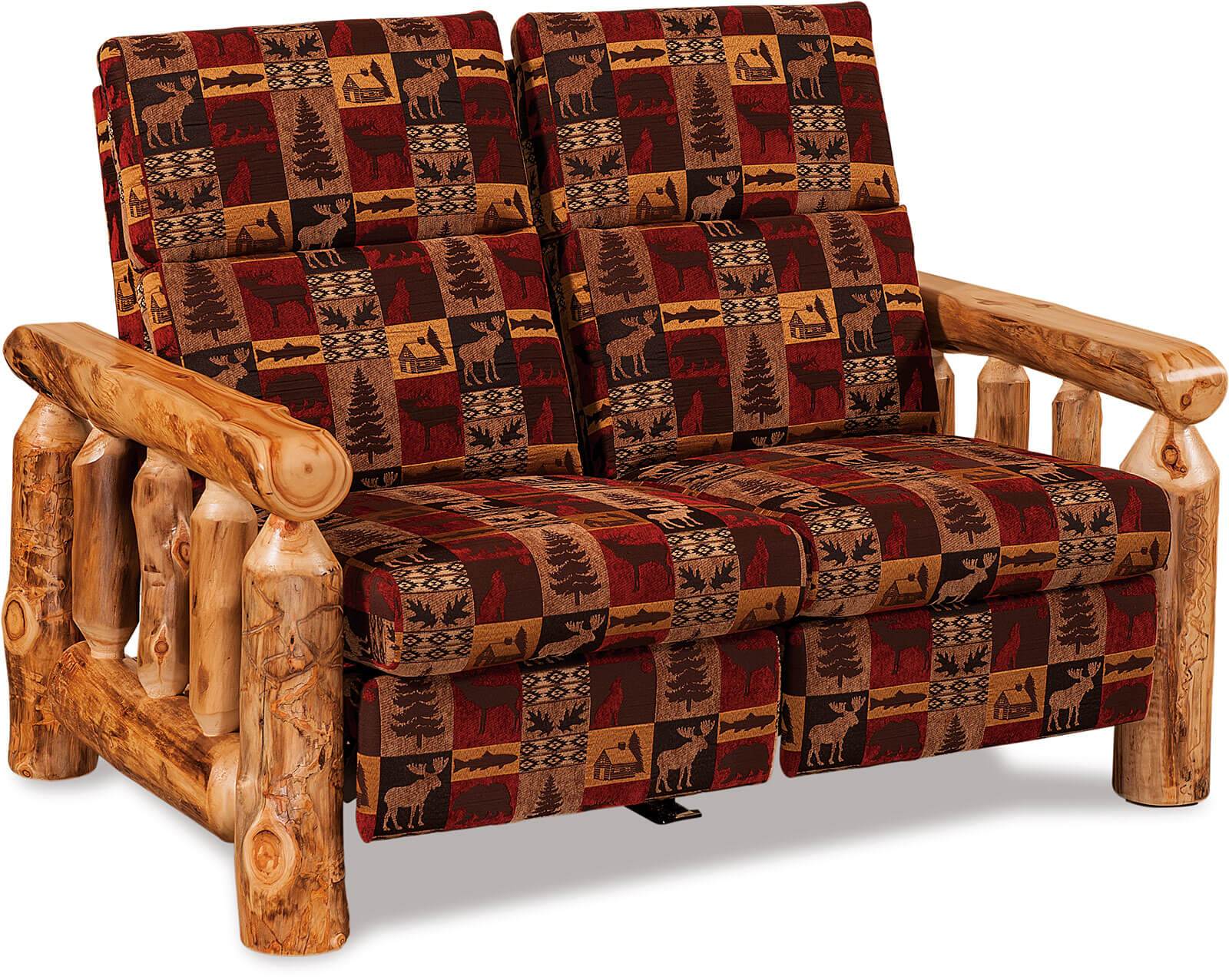 Fireside Log Furniture Reclining Loveseat Aspen